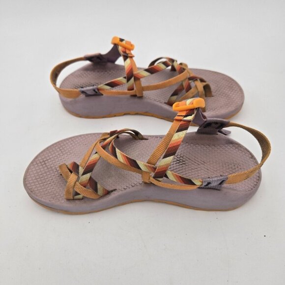 Chaco Women’s ZCloud X2 Puzzle Poppy Sandal Size 10 Walk In Love Purple Orange - Picture 5 of 7
